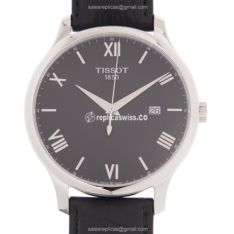 Luxurious Tissot T-Classic Replica Watch in Black Dial Stainless Steel Case