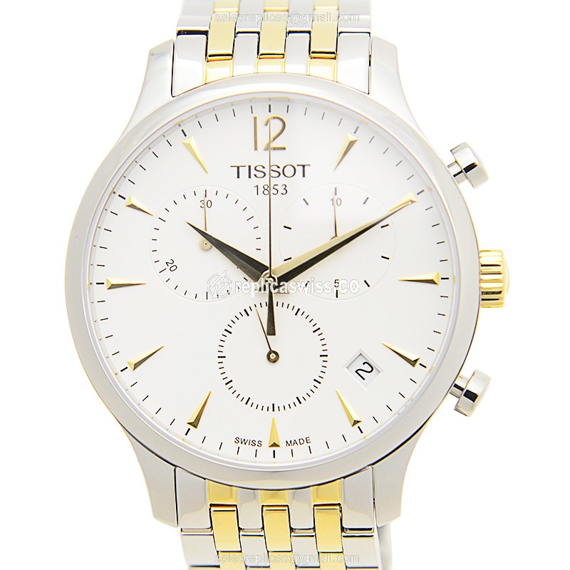 Luxurious Tissot T-Classic Replica Watch in White Dial Steel Case