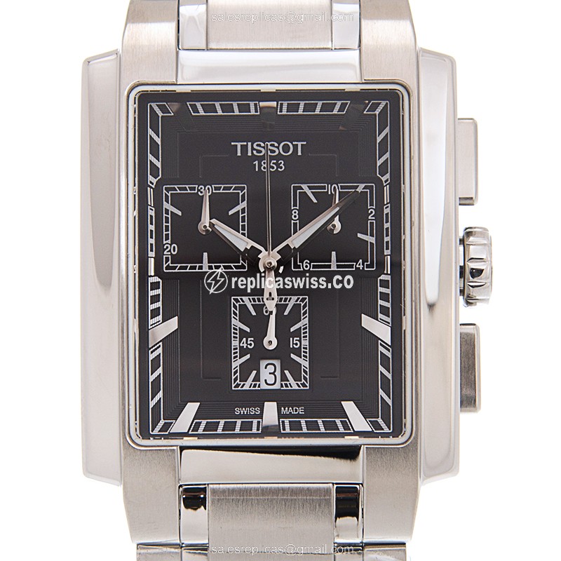 Luxurious Tissot T-Trend Replica Watch with Black Dial & Stainless Steel Case