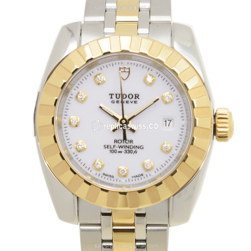 Luxurious Tudor 22013-62543 CLASSIQUE Watch: Automatic, White Dial, Steel Case & Strap