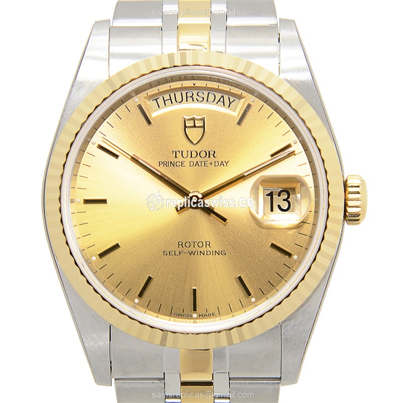 Luxurious Tudor 76213-62483-CH Replica with Gold Dial Steel Case, Automatic Movement Watch