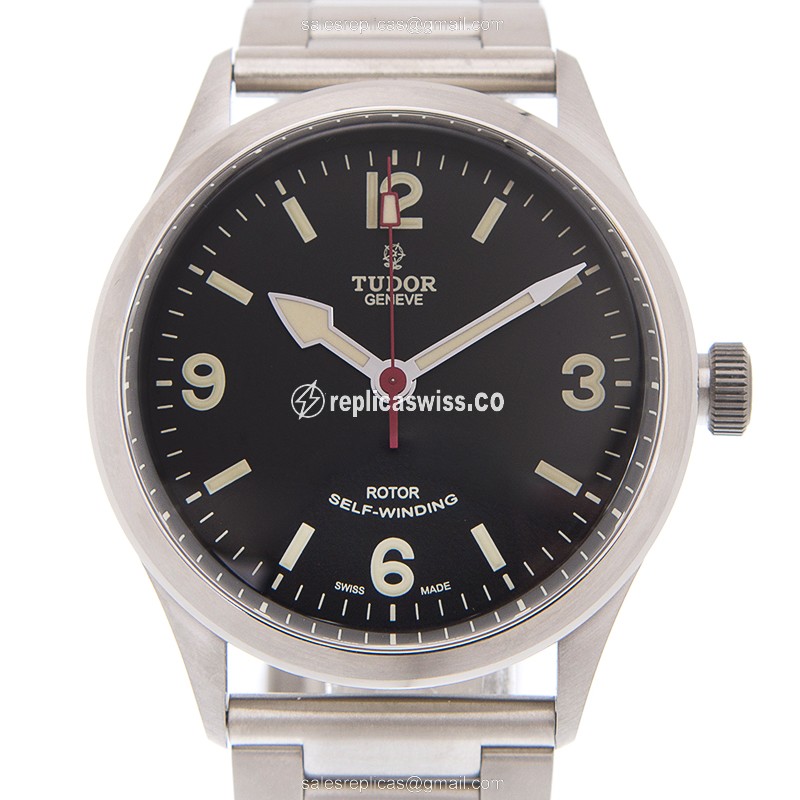 Luxurious Tudor 79910BK Replica Watch | Automatic Movement | Black Dial & Stainless Steel Case