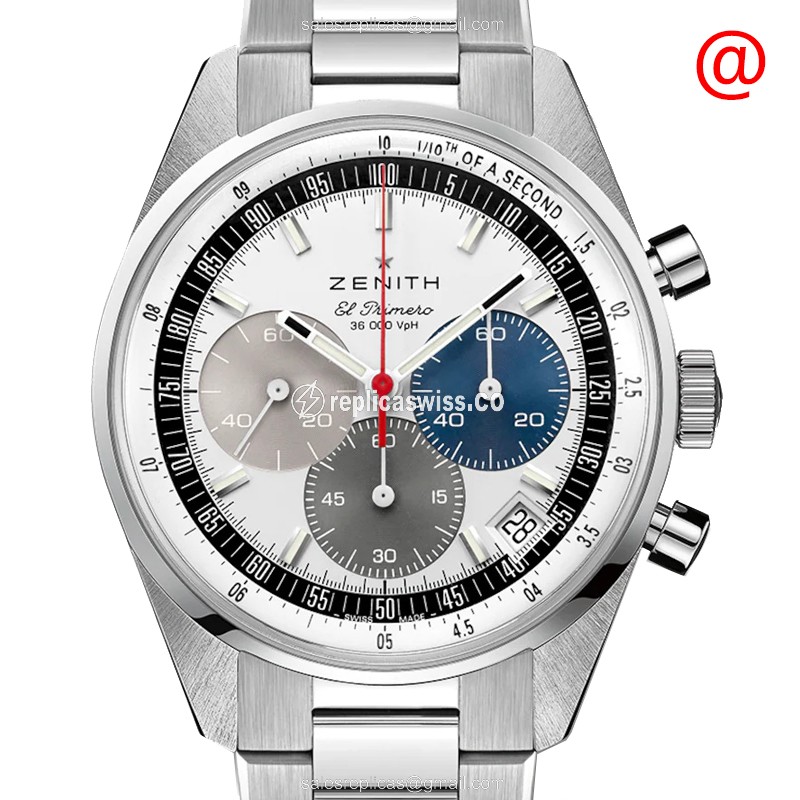 Luxurious Zenith CHRONOMASTER M3200 Replica, Automatic Movement, Stainless Steel Case, White Dial