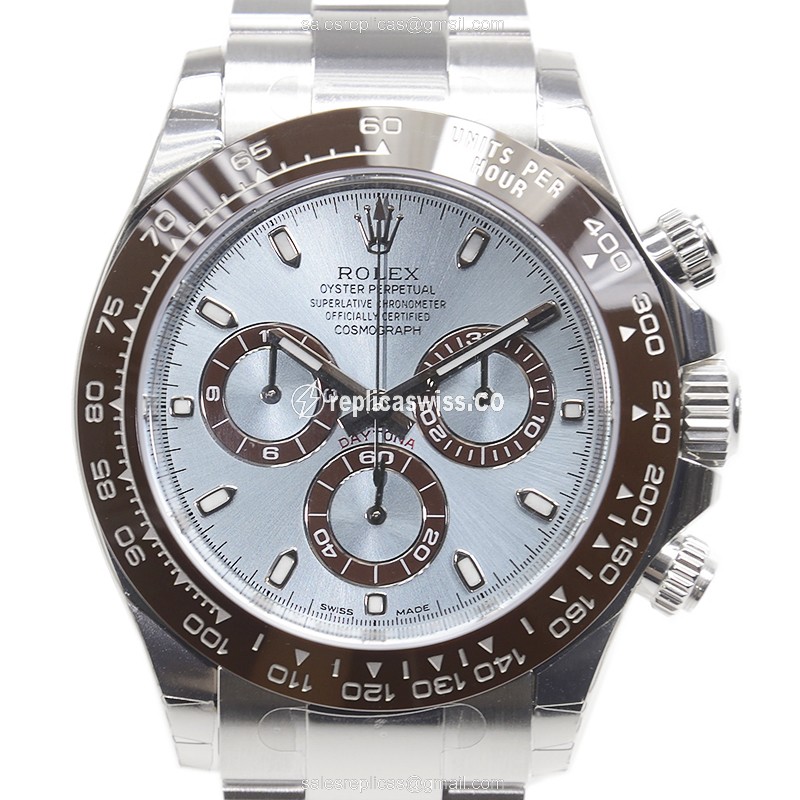 Luxury Blue Dial Daytona Rolex 116506-0001 Replica in Platinum Case Automatic Movement Watch