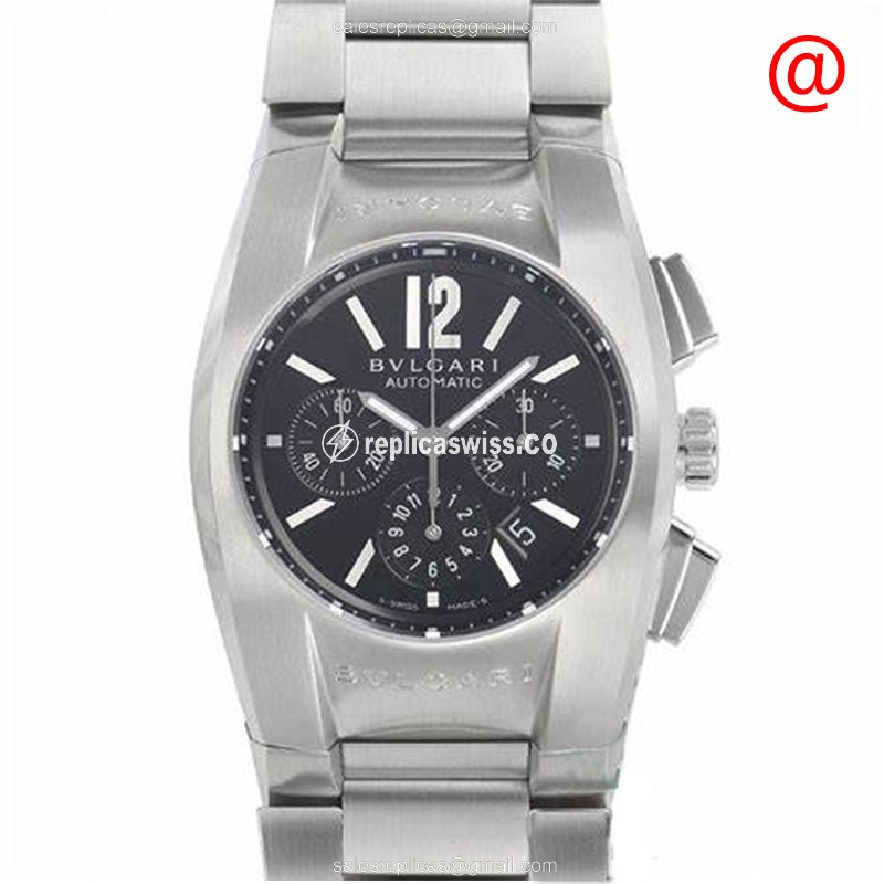 Luxury Bulgari 101215 ERGON Automatic Replica with Black Dial & Steel Case Watch