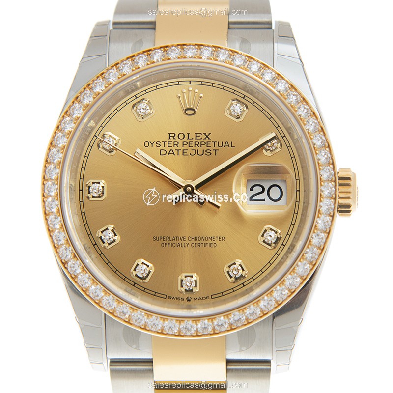 Luxury Gold-Case Rolex 126283RBR-0004 DATEJUST Automatic, 18kt Steel, Sapphire Crystal Watch
