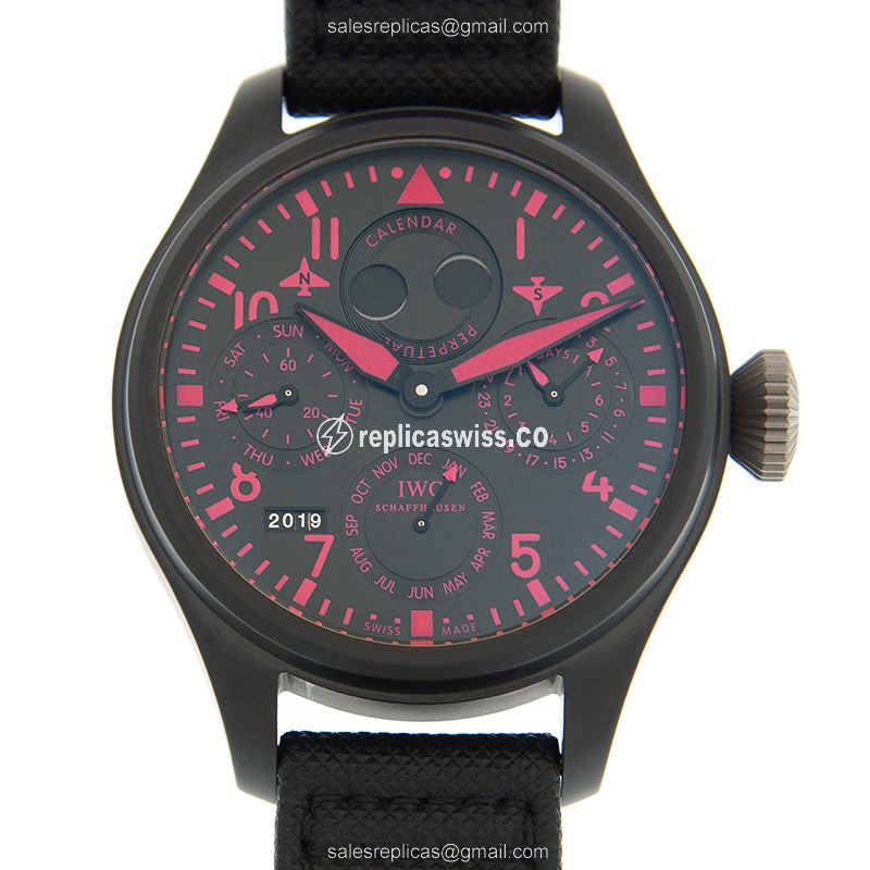 Luxury IWC IW502903 Pilots Replica with Automatic Movement Black Ceramics Case Watch