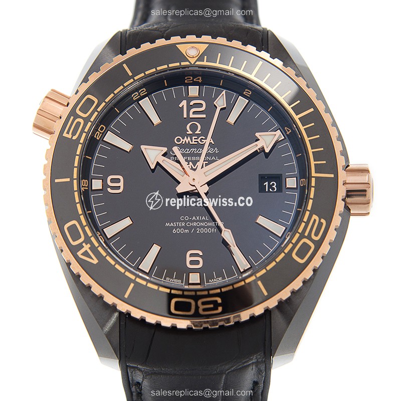 Luxury Omega Seamaster Replica in Black Ceramic Case & Automatic Movement Watch