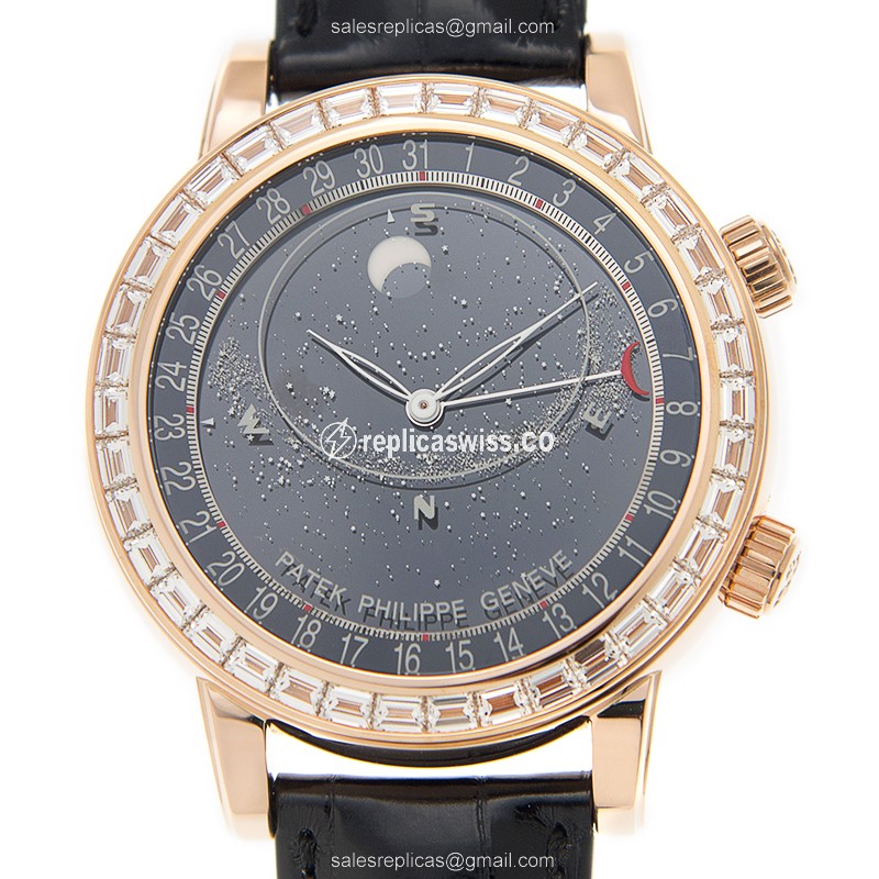 Luxury Patek Philippe 6104R-001 Grand Complications Replica with Black Dial Automatic Movement