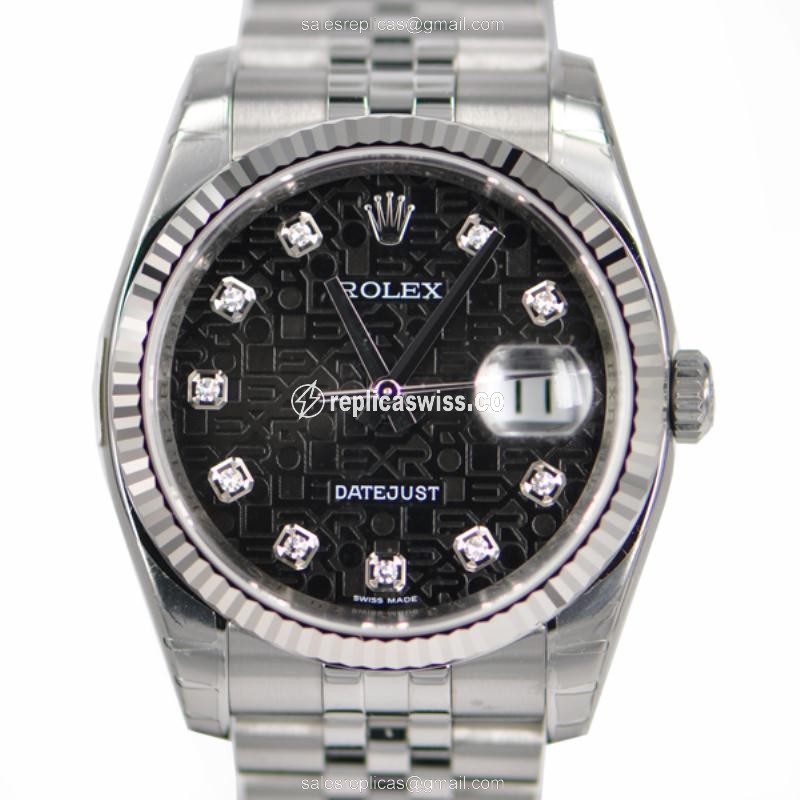 Luxury Rolex 116234JBK OYSTER Perpetual Replica in 18kt White Gold & Stainless Steel, Automatic