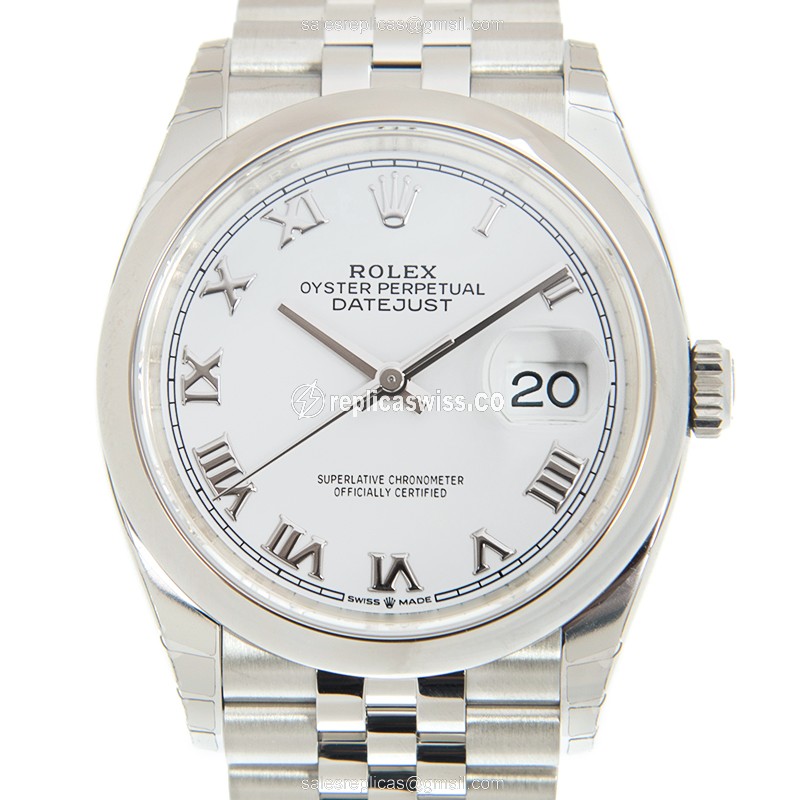 Luxury Rolex Datejust Replica in Stainless Steel | White Dial, Automatic Movement Watch