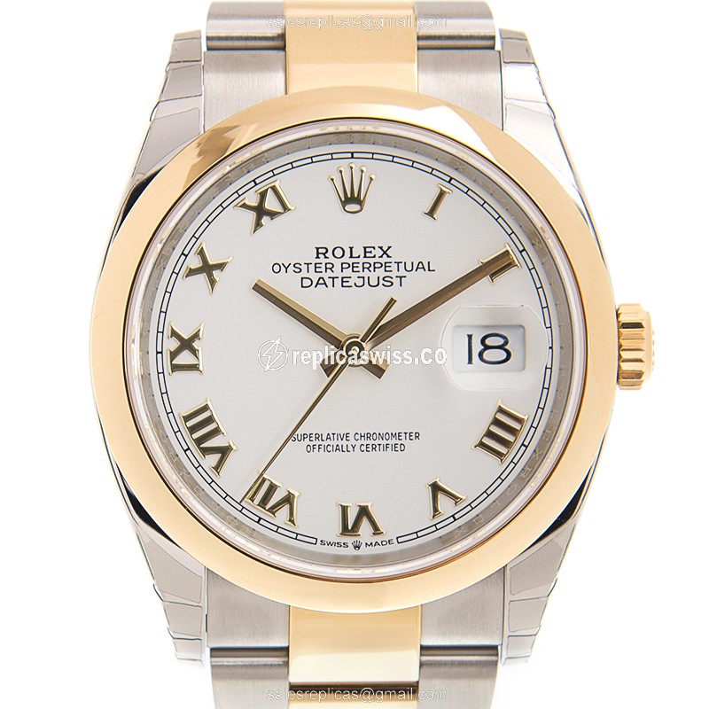 Luxury Rolex DATEJUST Replica in White Dial & 18kt Steel Case | Automatic Movement Watch