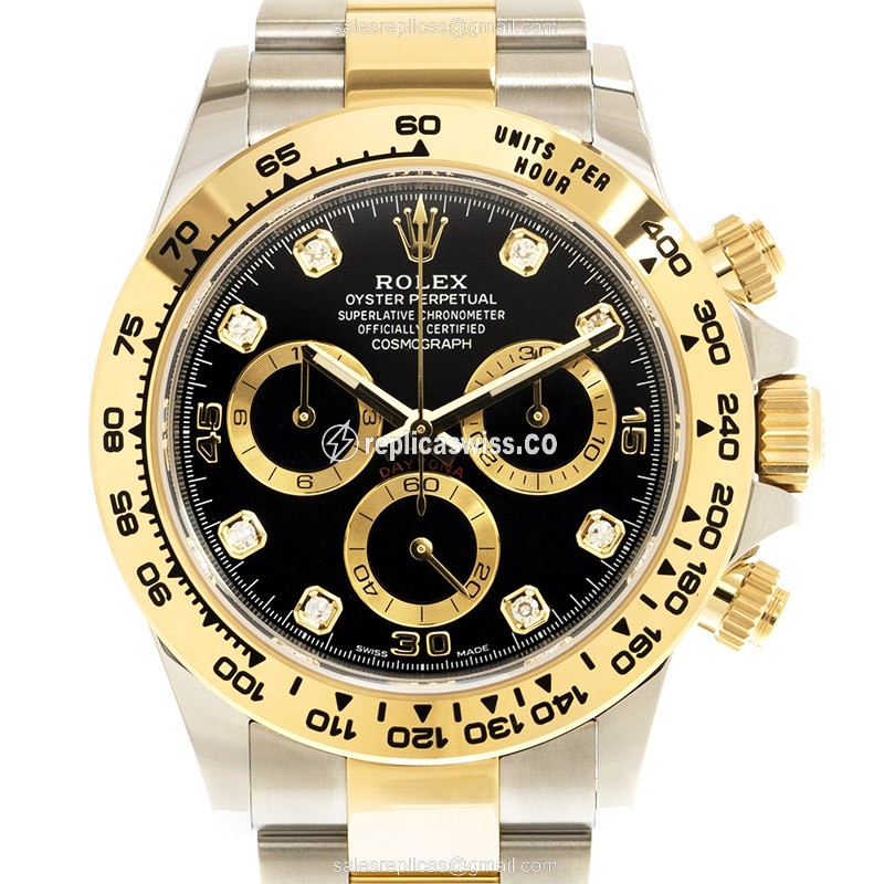 Luxury Rolex Daytona 116503-0011 Replica in Black Dial & 18kt Steel Case Watch