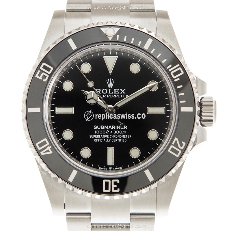 Luxury Rolex Submariner Replica in Stainless Steel, Automatic Black Dial, Silver Steel Strap Watch