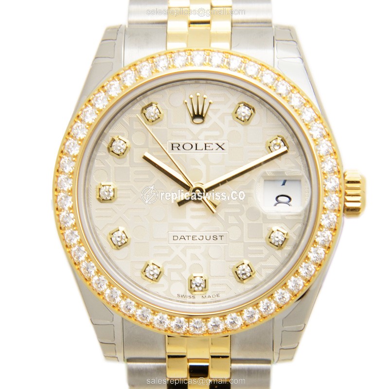 Luxury Silver Dial Rolex 178383JSV Lady Datejust Replica with Automatic Movement Elegant Silver