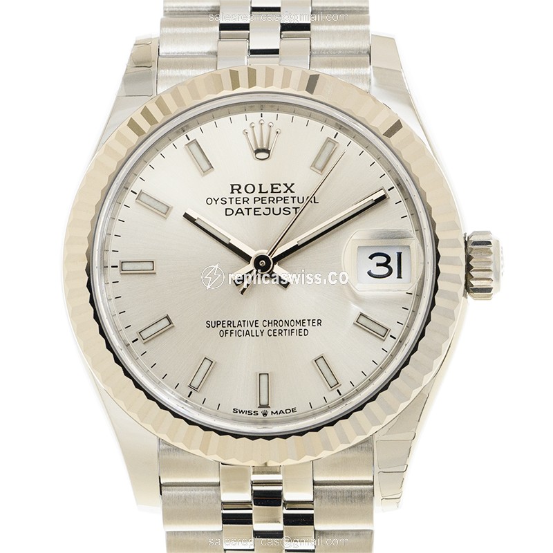 Luxury Silver Dial Rolex Datejust 278274-0012 Replica with Automatic Movement & 18kt Steel Case