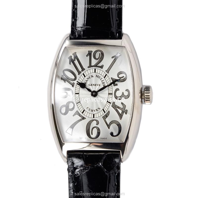 Masterpiece Collection Franck Muller 2852 QZ REL Replica | Quartz Movement, 18kt White Gold Case &