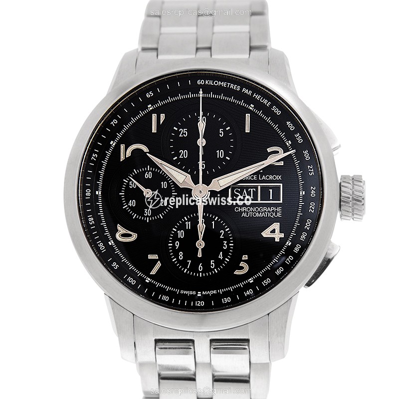 Maurice Lacroix MP6348-SS002-32E Masterpiece | Automatic Movement | Black Dial | Stainless Steel