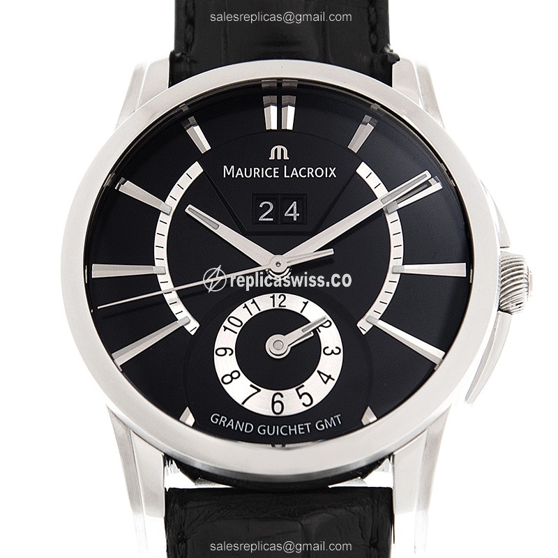 Maurice Lacroix PONTOS Replica Watch | Automatic Movement | Black Dial & Sapphire Crystal
