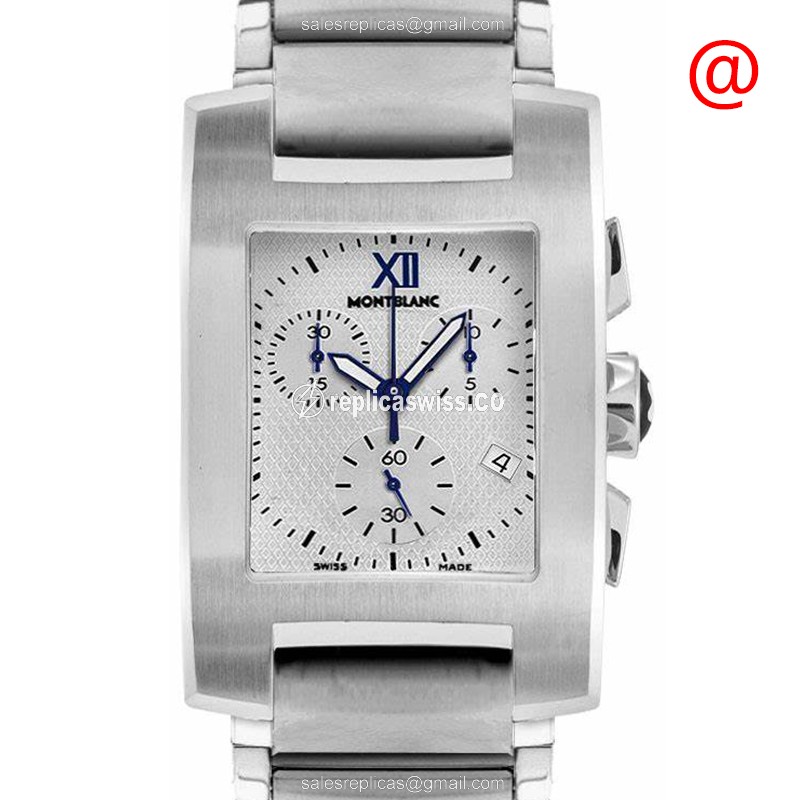 Mont Blanc 101561 PROFILE Replica, Silver Dial, Stainless Steel Case & Band Watch