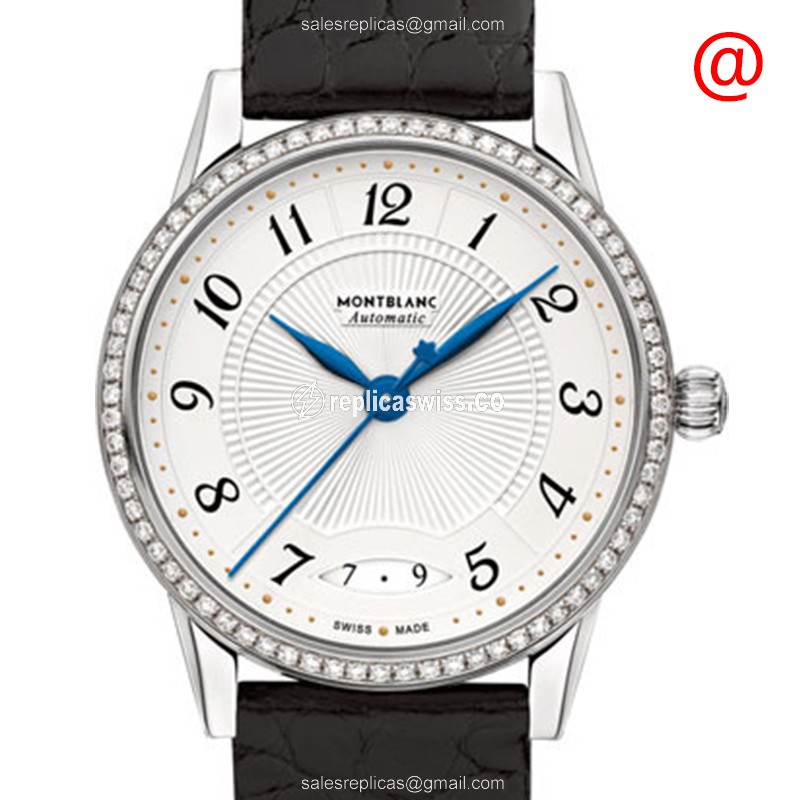 Mont Blanc 114734 BOHEME Replica | Automatic Movement | White Dial | Stainless Steel & Diamond Case