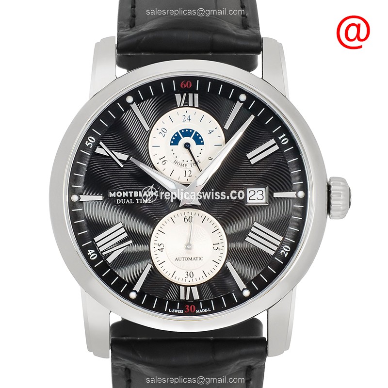 Mont Blanc 114858 MONTBLANC 4810 Steel Case Automatic Movement Black Dial Replica with Genuine