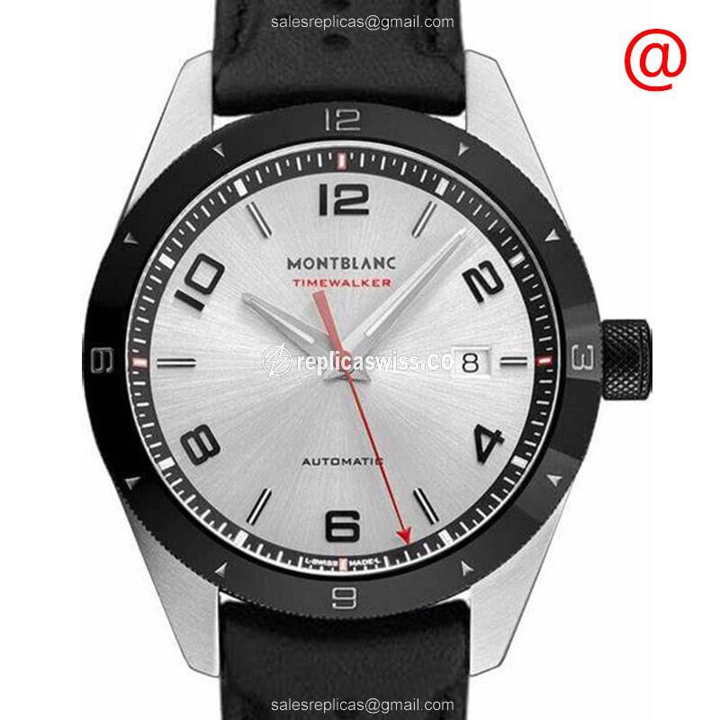 Mont Blanc 116058 TIMEWALKER Automatic | Stainless Steel Case & Silver Dial Replica Watch