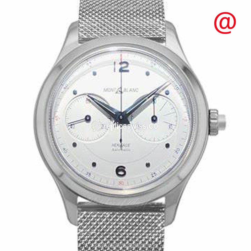 Mont Blanc 119952 Traditionelle Automatic Steel Case Silver Dial, Genuine Sapphire Crystal Watch
