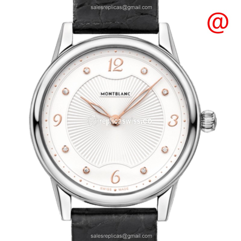 Mont Blanc 123868 Boheme Quartz Watch | White Dial | Leather Strap