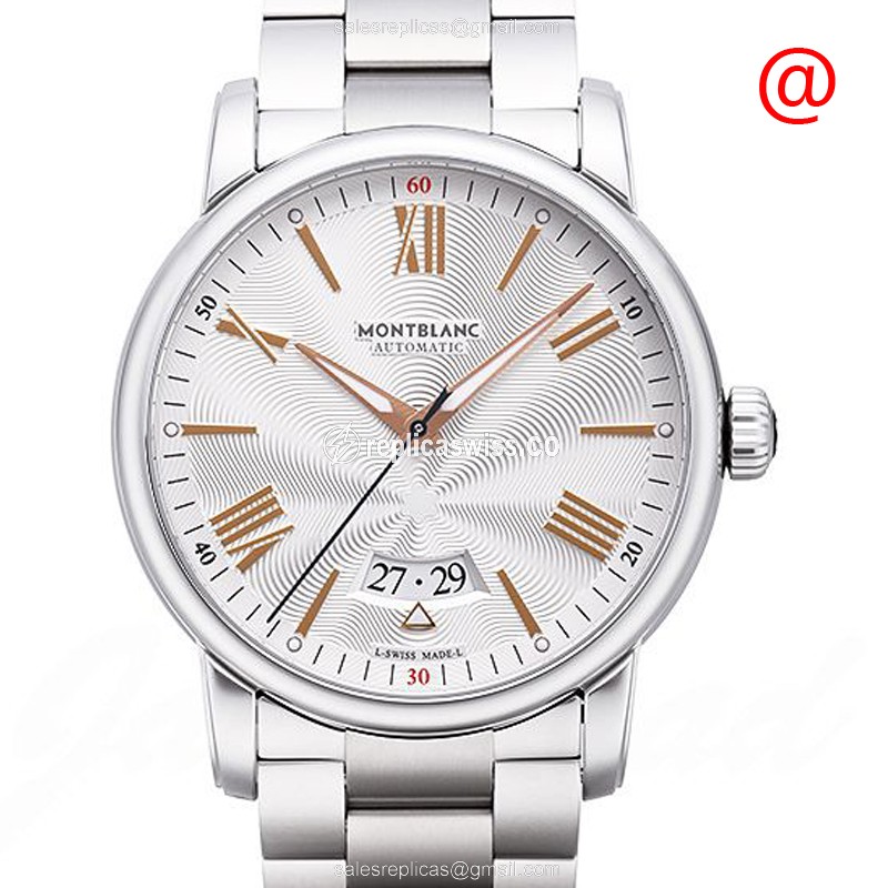 Mont Blanc 4810 Automatic Silver Dial Steel Case Watch with Crystal Bezel