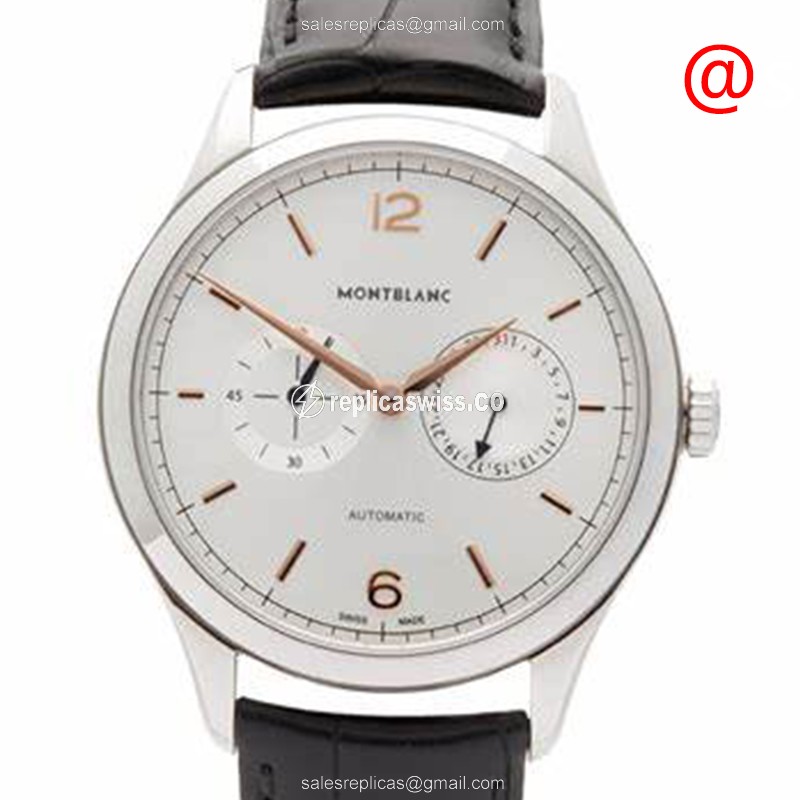 Mont Blanc Heritage 114872 Replica, Automatic Movement, White Dial, Stainless Steel Case Watch