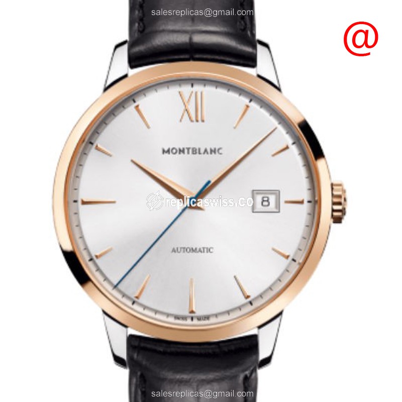 Mont Blanc Meisterstuck Heritage Replica with Silver Dial & Automatic Movement in 18kt Steel &