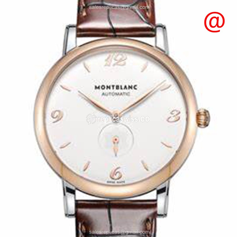 Mont Blanc STAR 107309 Replica, Automatic Movement, 18kt Rose Gold Case & White Dial Watch