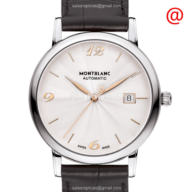 Mont Blanc STAR CLASSIQUE Replica | Automatic Movement | Silver Dial & Leather Strap Watch