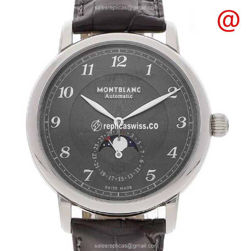 Mont Blanc STAR LEGACY Replica in Stainless Steel & Automatic Movement, Gray Dial Watch