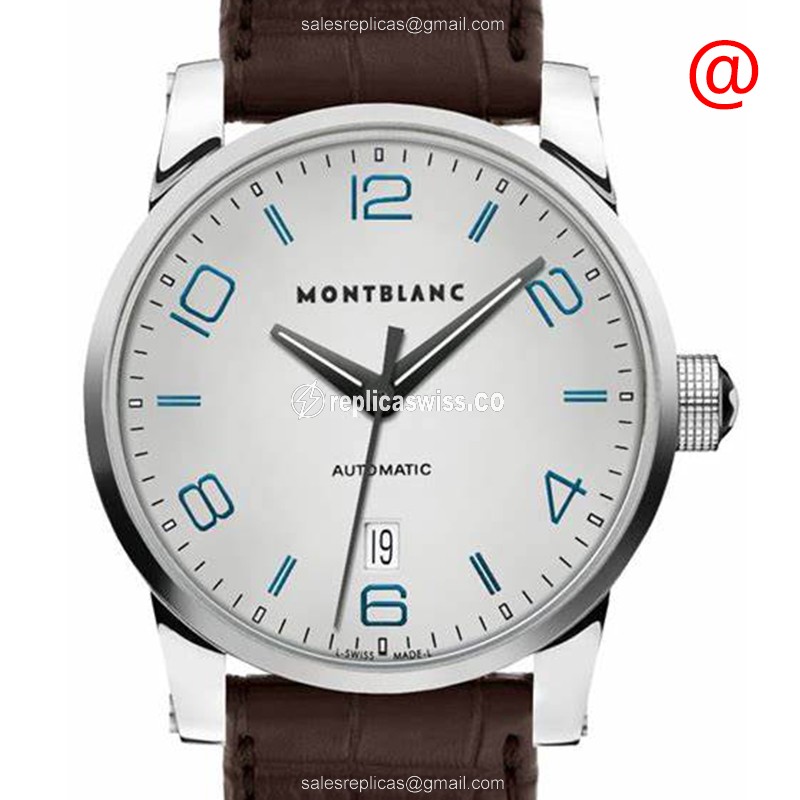 Mont Blanc TIMEWALKER Stainless Steel Replica, Automatic Movement, Silver Dial Watch