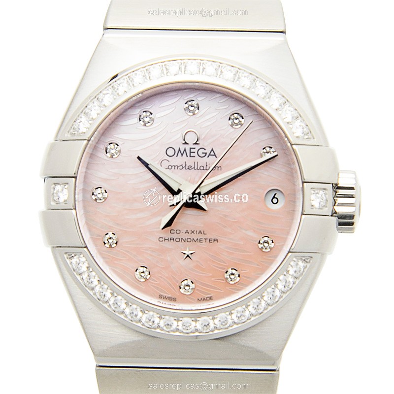 Omega 123.15.27.20.57.002 Constellation Replica | Pink Dial, Automatic Cal.8520¬50 Movement