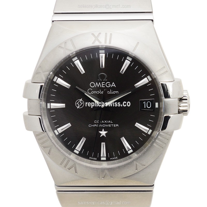 Omega Constellation 123.10.35.20.06.001 Replica | Automatic Movement, Stainless Steel Case & Gray