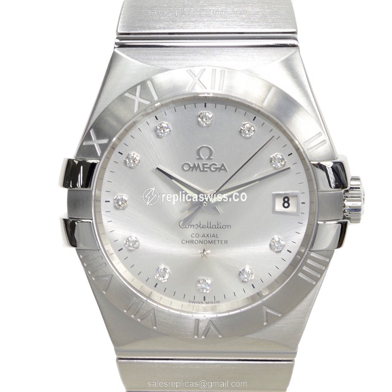 Omega Constellation 123.10.35.20.52.001 Replica | Automatic Movement | Silver Dial Watch