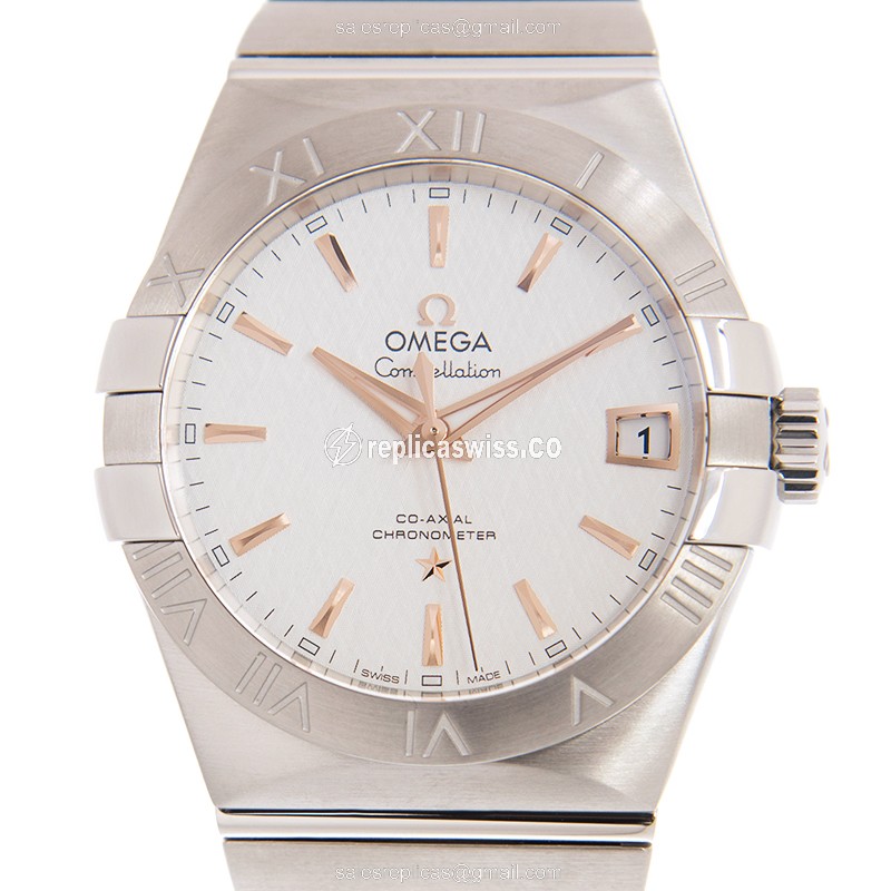 Omega Constellation 123.10.38.21.02.002 Replica | Automatic Movement, White Dial, Stainless Steel