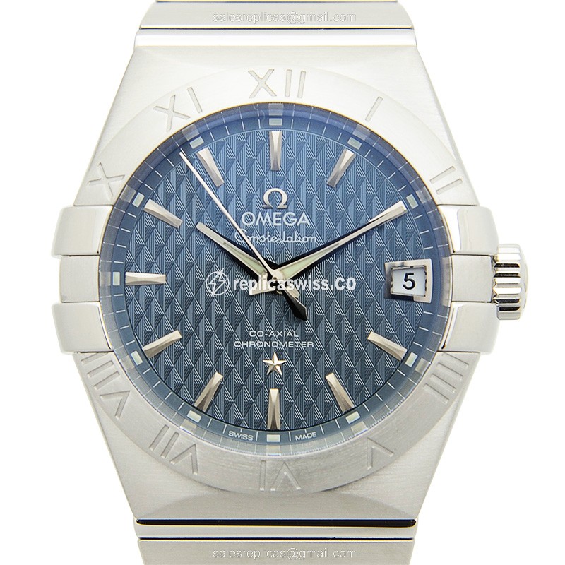 Omega Constellation 123.10.38.21.03.001 Replica | Automatic Blue Dial | Stainless Steel Case Watch