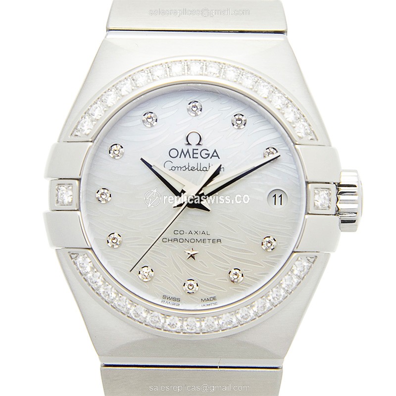 Omega Constellation 123.15.27.20.55.003 | Automatic White Dial, Stainless Steel & Diamond Clasp