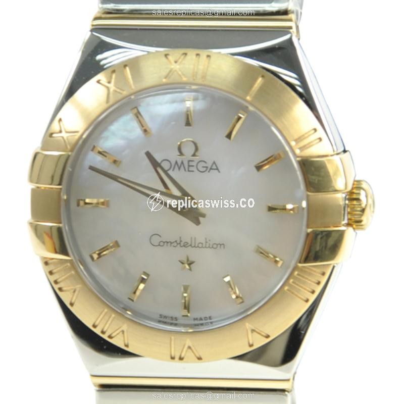 Omega Constellation 123.20.24.60.05.004 Replica | White Dial, 18kt Steel Case & Clasp Watch