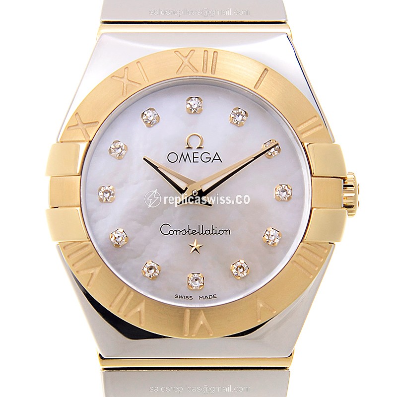 Omega Constellation 123.20.27.60.55.004 — White Dial, 18kt Steel Case & Quartz Movement Watch