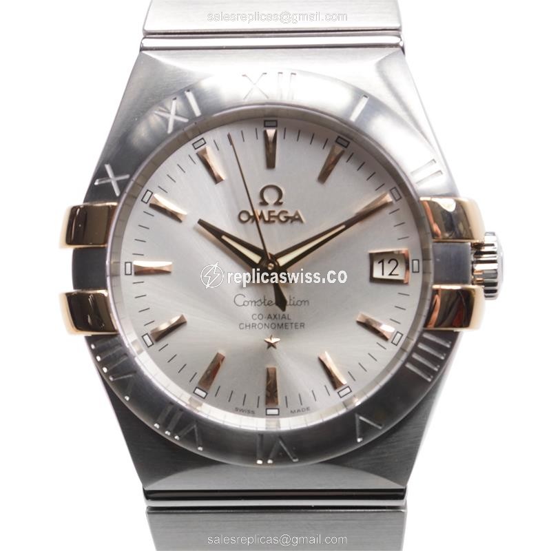 Omega Constellation 123.20.35.20.02.003 Automatic Silver Dial Steel Case Replica Watch