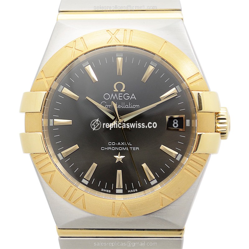 Omega Constellation 123.20.35.20.06.001 | Automatic, 18kt Steel Case & Dark Grey Dial Watch