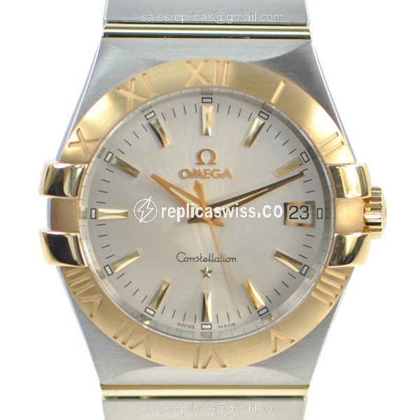 Omega Constellation 123.20.35.60.02.002 Replica | Silver Dial, 18kt Steel Case Watch
