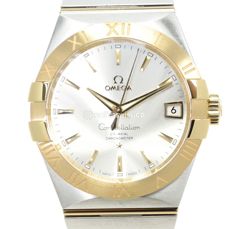 Omega Constellation 123.20.38.21.02.002 — Automatic Movement, 18kt Steel Case, Silver Dial Watch