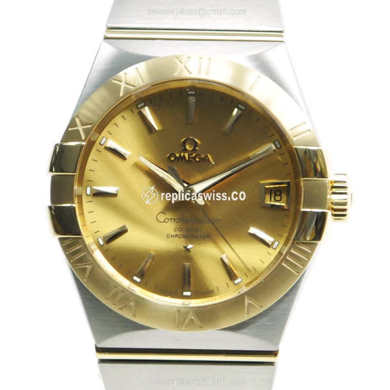 Omega Constellation 123.20.38.21.08.001 Replica, Automatic Movement, 18kt Gold & Steel Case Watch