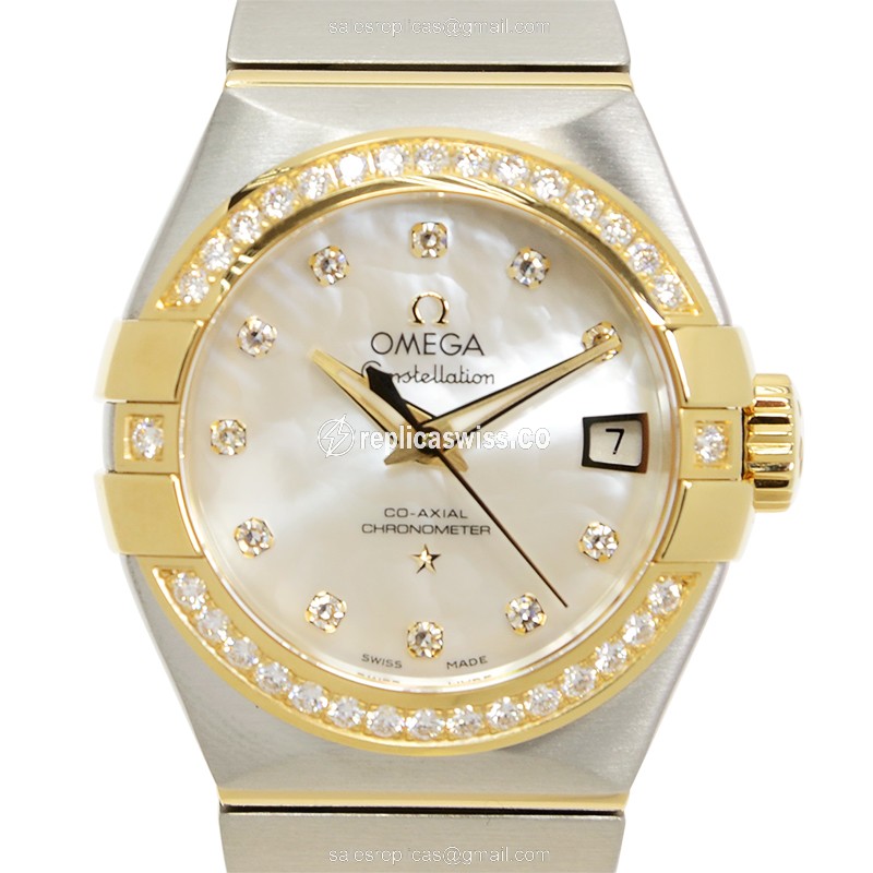 Omega Constellation 123.25.27.20.55.003 Replica | Automatic Movement | 18kt Steel Case & Silver